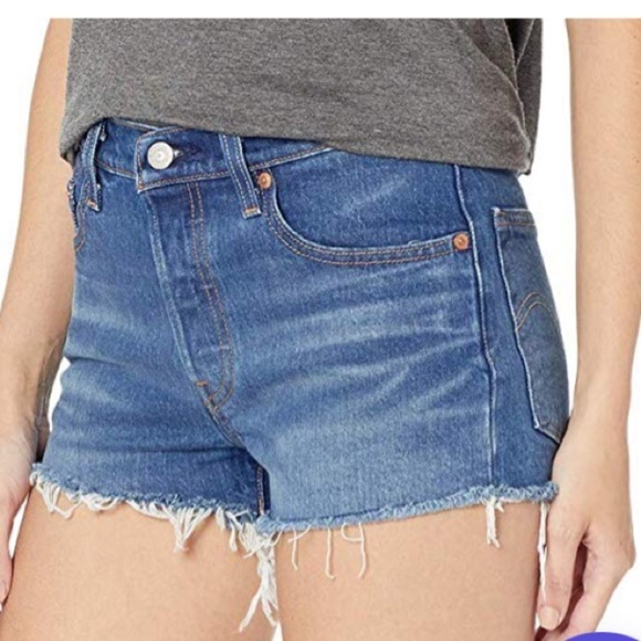 Levi’s 501 denim shorts summer distressed shorts size 26 Levi’s jean sho…​ - Picture 7 of 8